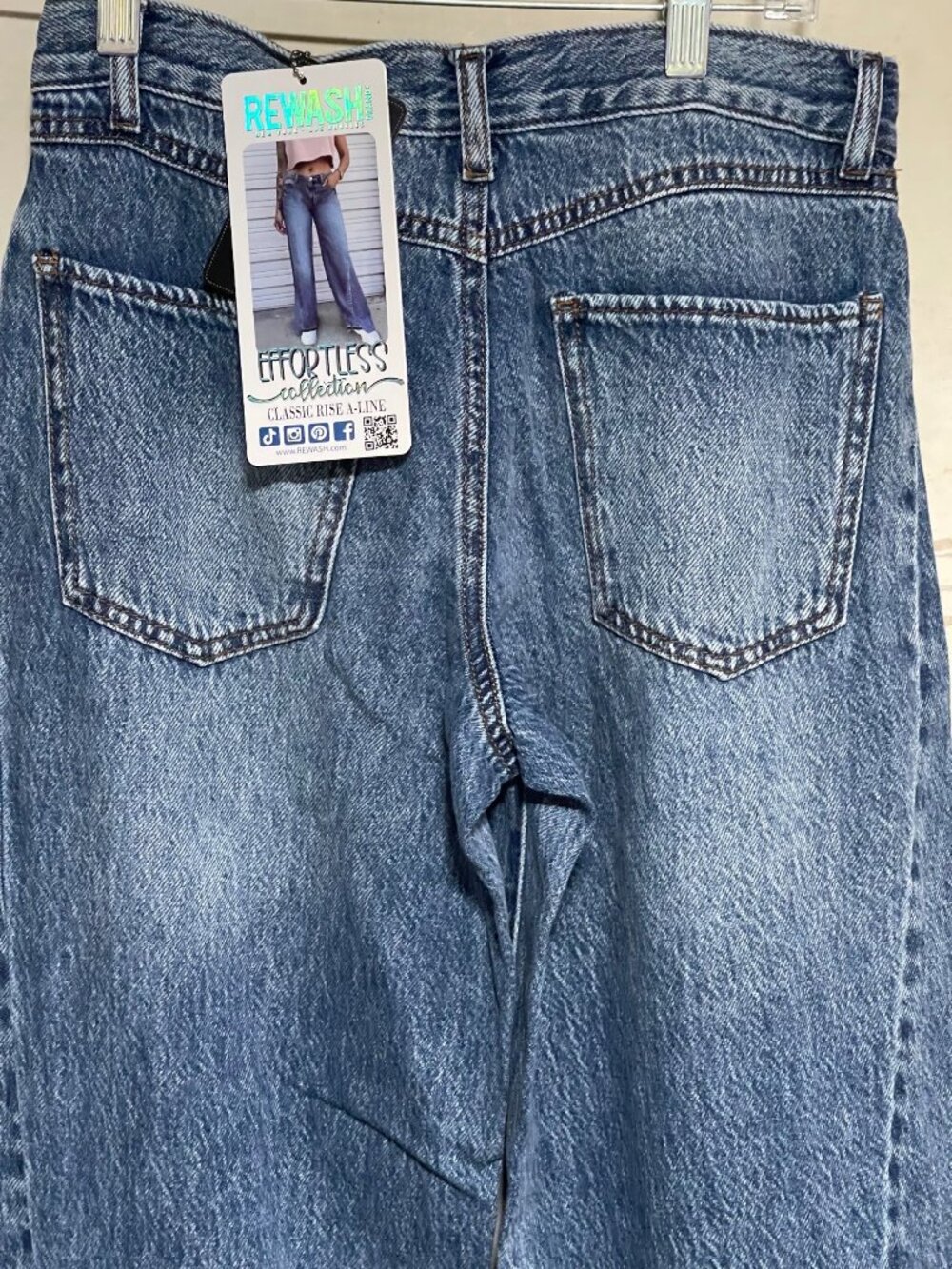 Rewash Denim Jeans Womens Size 1 JR/25 waist A-Line Classic Rise Effortless 1 JR - Picture 8 of 12